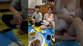 Đến giờ cơm không ăn cứ nhìn vợ em cho con ăn là sao